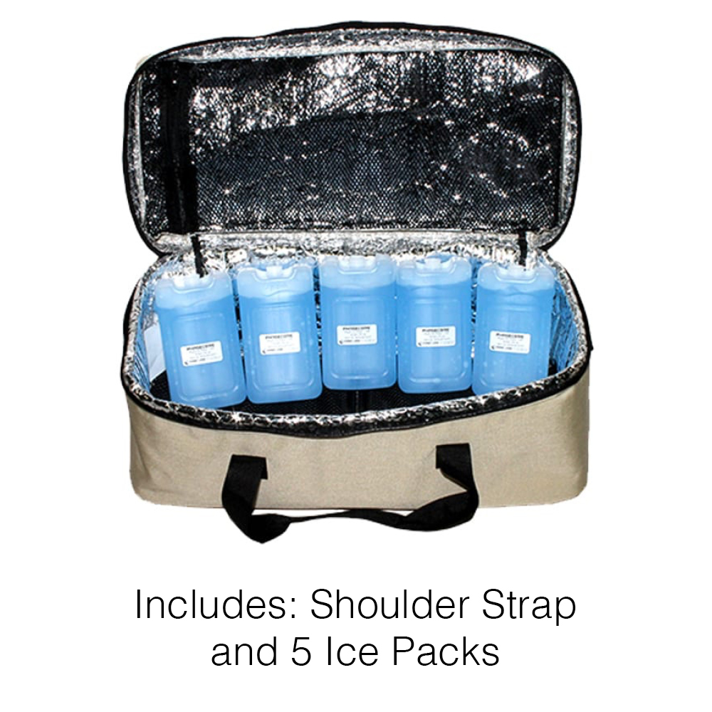 PhaseCore Transport Bag and Ice Packs: Open