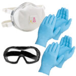First Line Technology P100 Goggles Nitrile Gloves