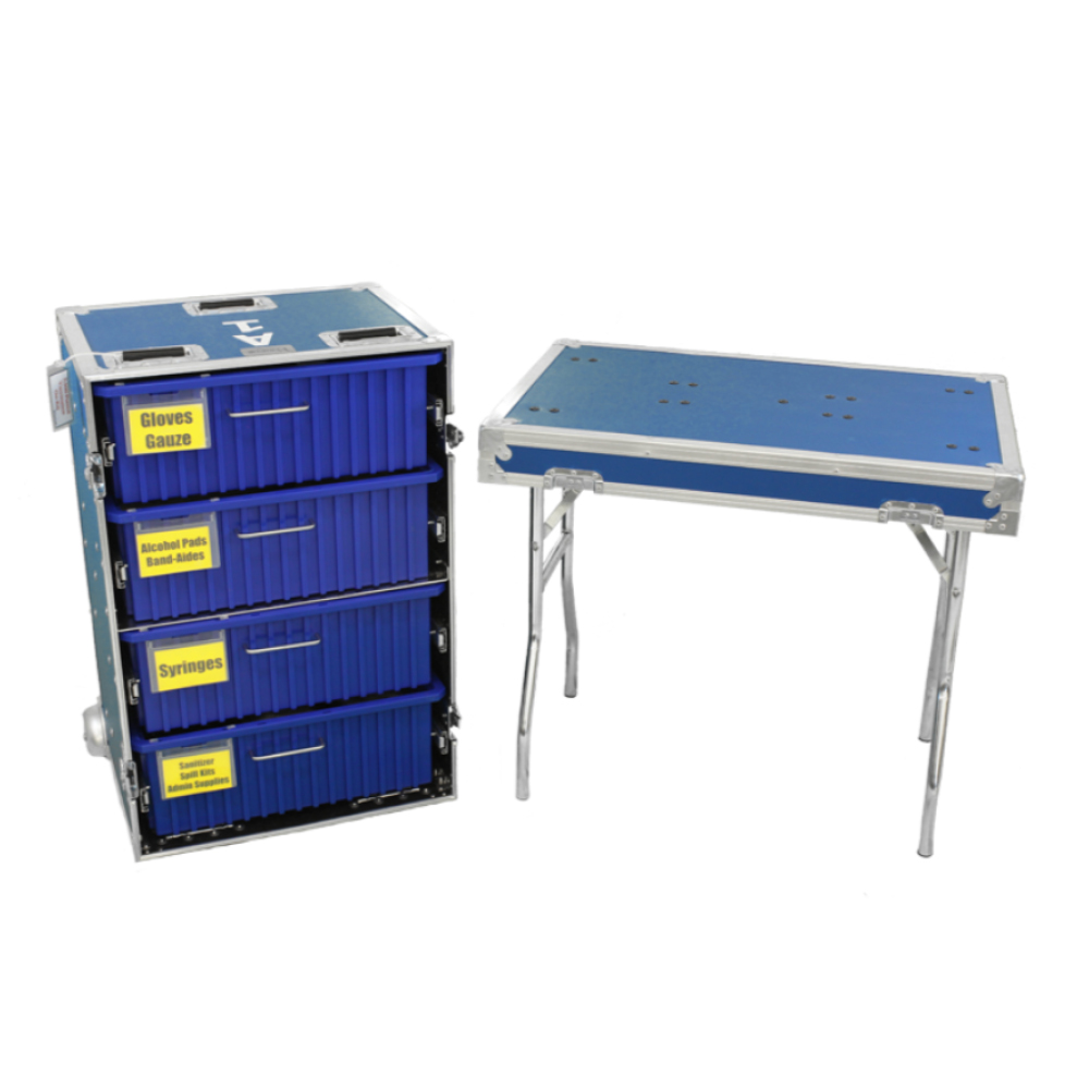 VeriCor Medical Organizer with 4 Drawers and Table Image 2